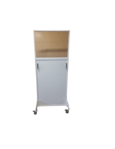 Mobile x-ray barrier with panoramic shield glass width 120cm