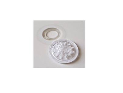 Clip support CD adhésif transparent - Sachet de 1000 clips