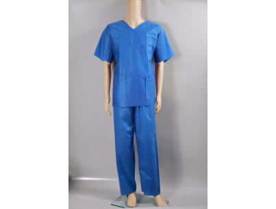 Pyjama avec 3 poches, taille XS, bleu foncé - boite de 50 pantalon avec ceinture intégrée