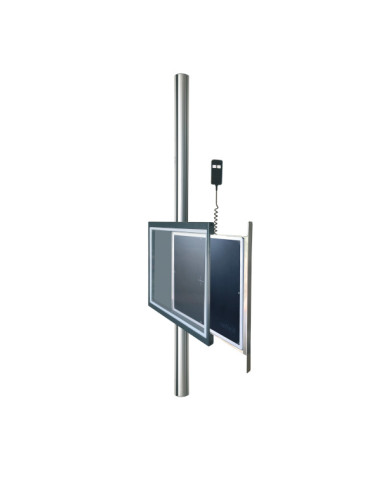 Motorized,removable wall-mounted flat-panel detector support on colum support on 200cm column, Max load 150k-drawer 531x475x36mm