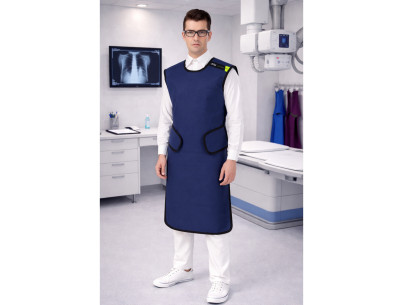 Tablier demi chasuble velcro Plombé