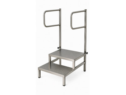 2-step stool with two handrails - Phlebology step stools