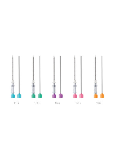 Coaxial needle for VeriEcto G1 & G2 guns 17G x 13cm (Box of 25) with centimeter markings