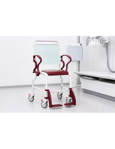 Fauteuil à dossier radiotransparent, assise en mousse 2 reposes bras et de reposes pieds rétractables