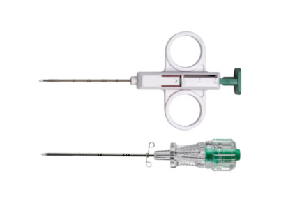 Supercore semi-automatic gun with coaxial biopsy device-V
