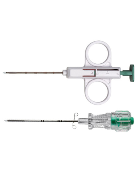 Supercore semi-automatic gun with coaxial biopsy device-V